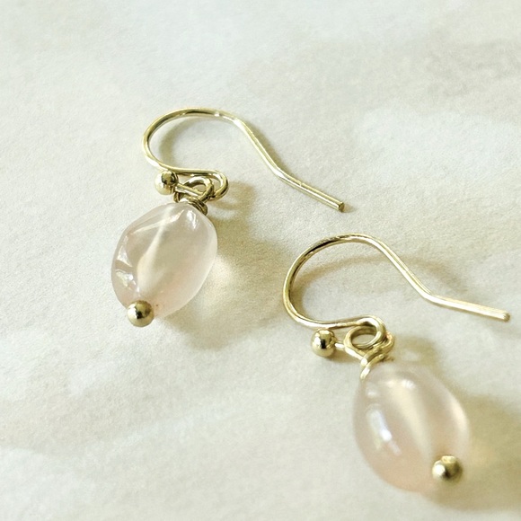 Pink Chalcedony Gold Vermeil Earrings - Picture 1 of 5
